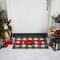 Gray and Red Poinsettia "Joy" Christmas Natural Coir Outdoor Doormat 18" x 30"